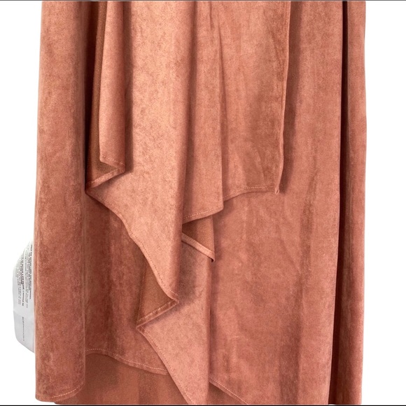 BCBG Trar Faux Suede Sleeveless Ruffle Front Dress - Picture 6 of 12